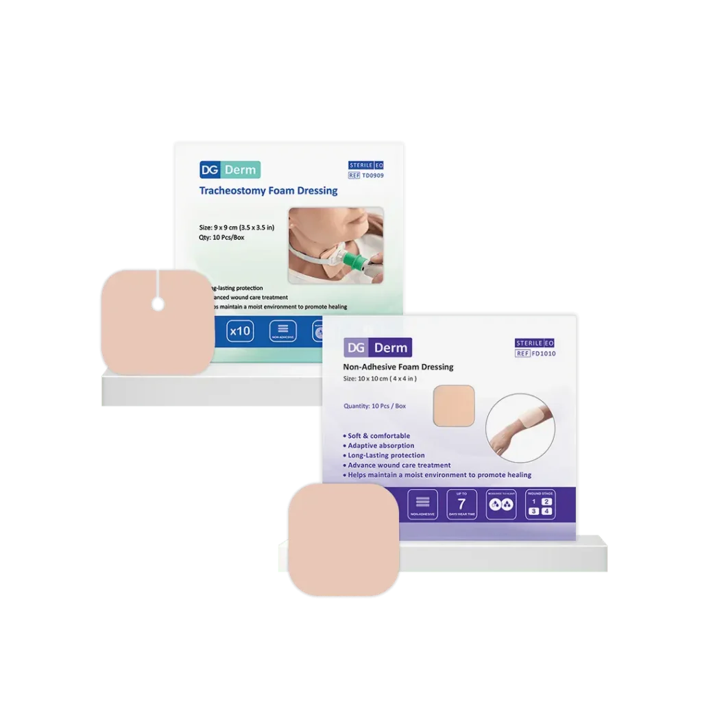 پانسمان فوم بدون چسب دی جی درم