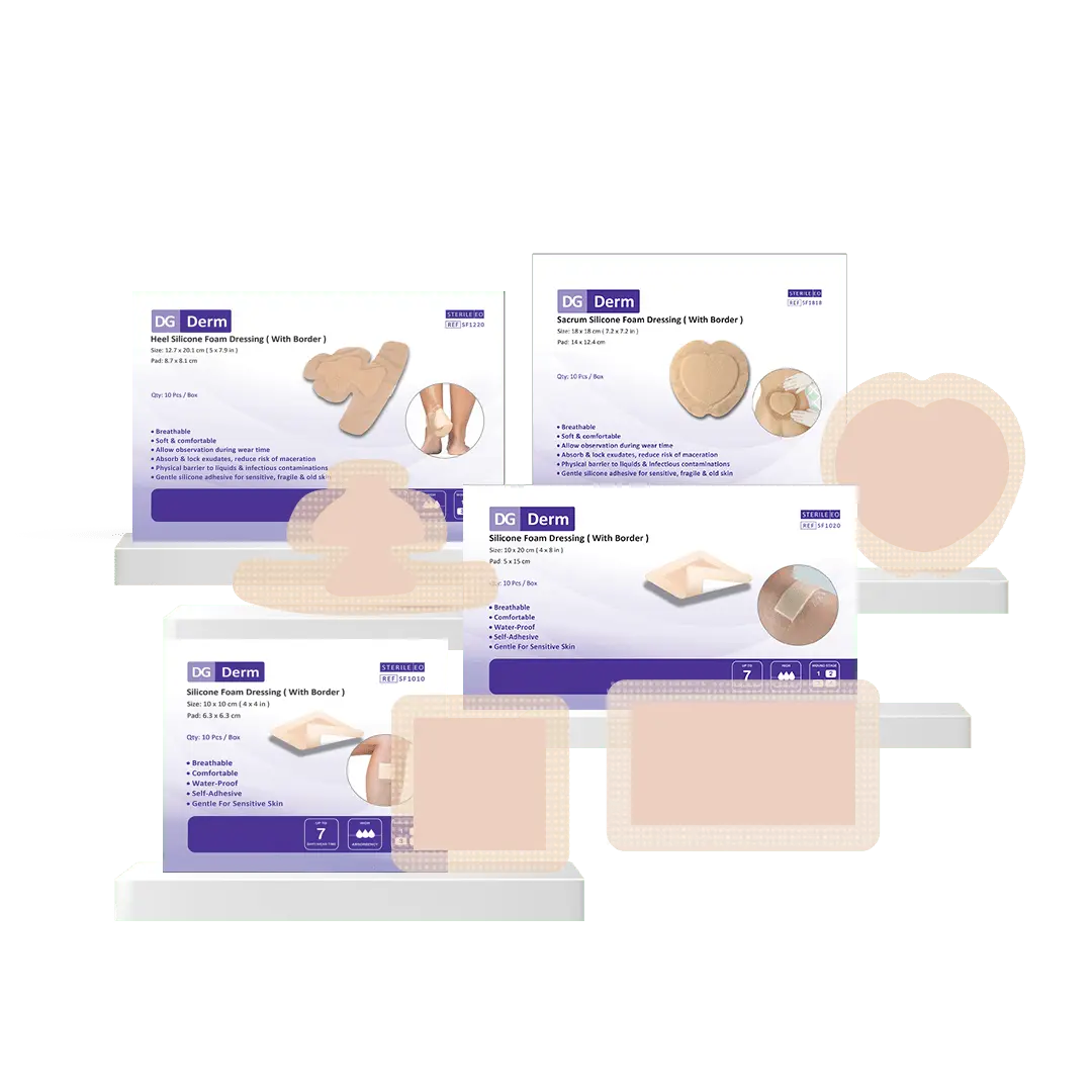 پانسمان فوم سیلیکونی چسب دار